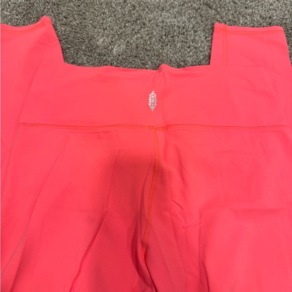 Free people never better Coral High-Waisted Leggings - Picture 3 of 4